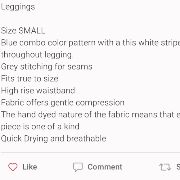 Athleta‎ Salutation Stash Pocket II Capri Tie Dye Light Blue Small - Picture 5 of 5